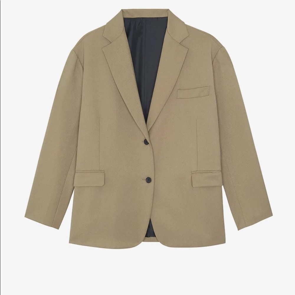 FRANKIE OVERSIZED BOYFRIEND BLAZER - DESERT TAUPE